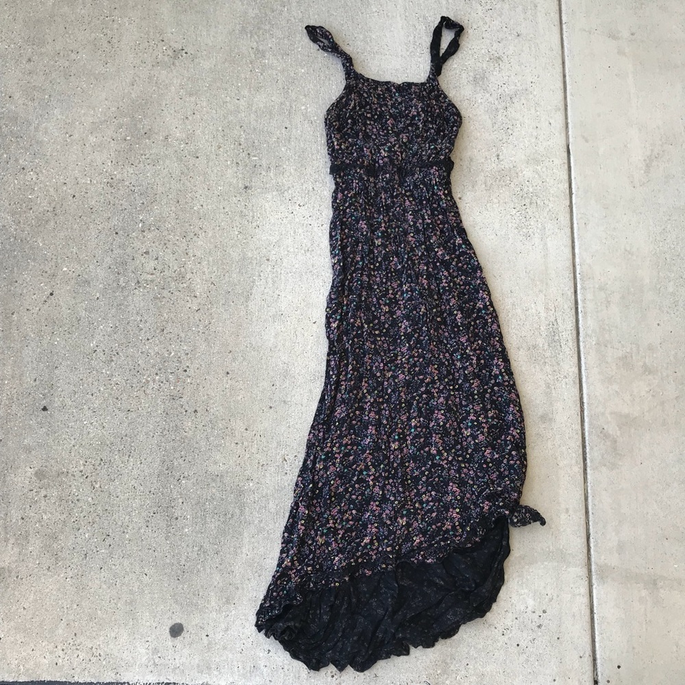 Floral High low maxi dress